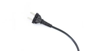 image d'une prise noir sur fond blanc